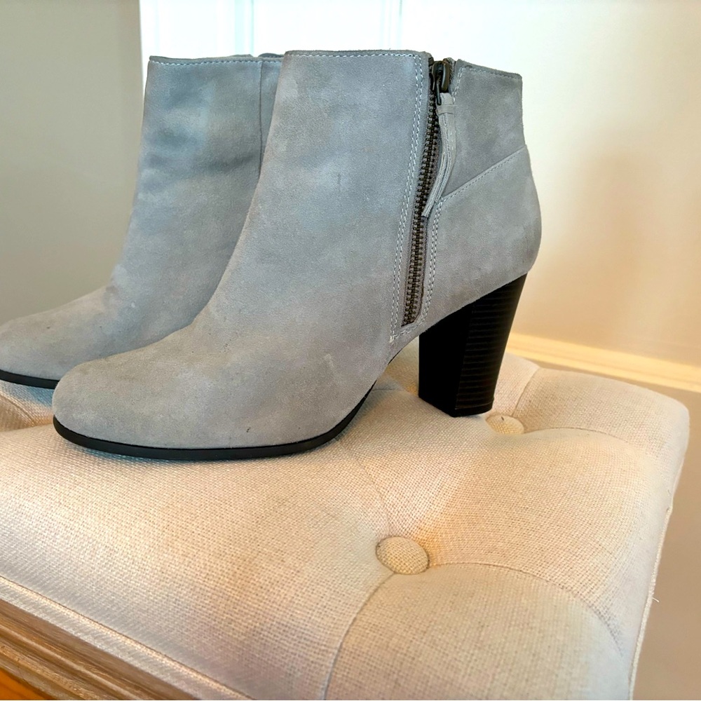 Cole Haan suede gray bootie